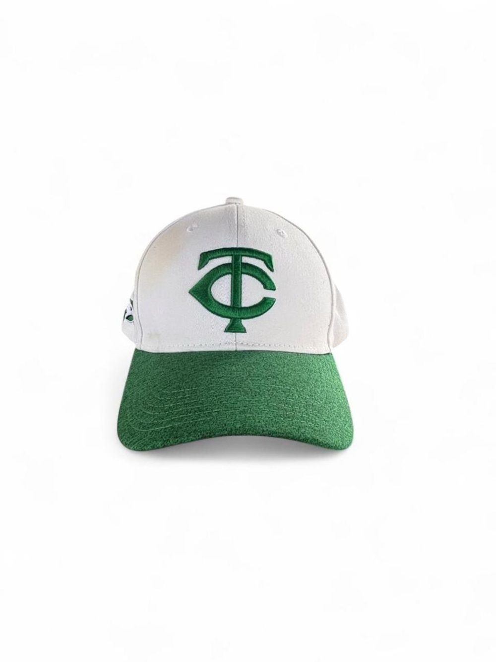 Minnesota Twins White and Green Baseball Cap with Green Logo
